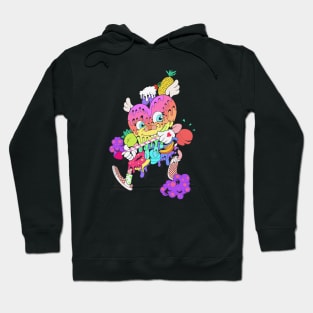 Dope melting heart character illustration Hoodie